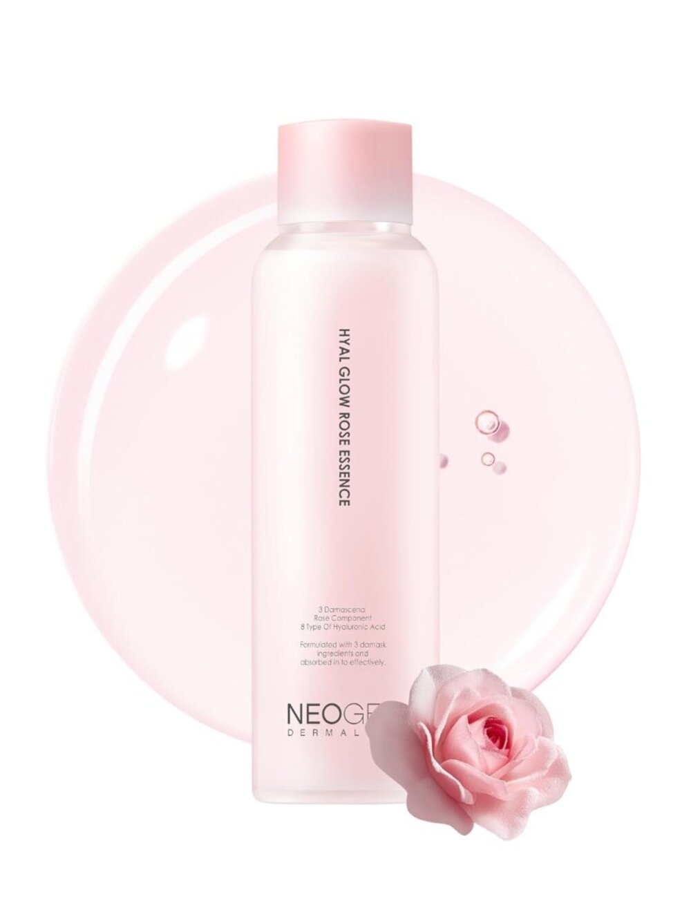 NEOGEN Dermalogy Hyal Glow Rose Essence Milky Toner, 5.41 fl. oz (160ml) -NIB